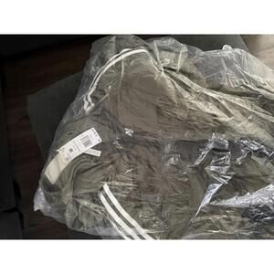 Adidas Essential Insulated Men’s Full Zip Hooded Hoodie Olive Green Jacket M